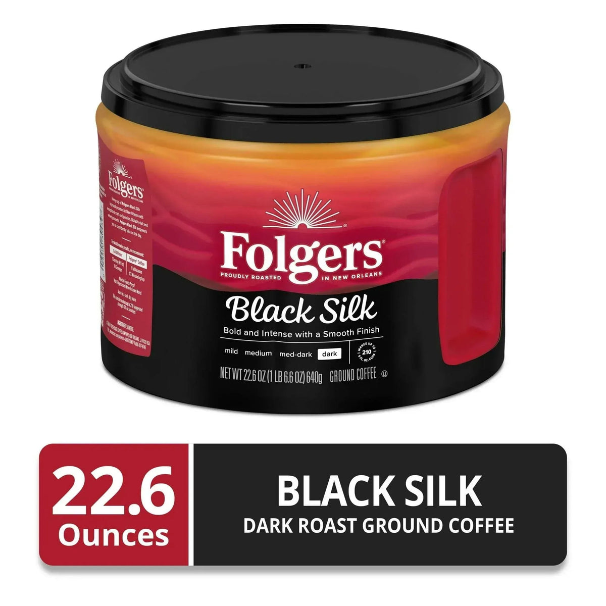 Folgers Colombian Ground Coffee, Medium Roast, 22.6 oz Canister
