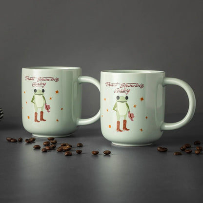 Thyme & Table 2 Pack That's Showbiz Baby Frog in Boots Mugs 16.2 fl oz, Stoneware