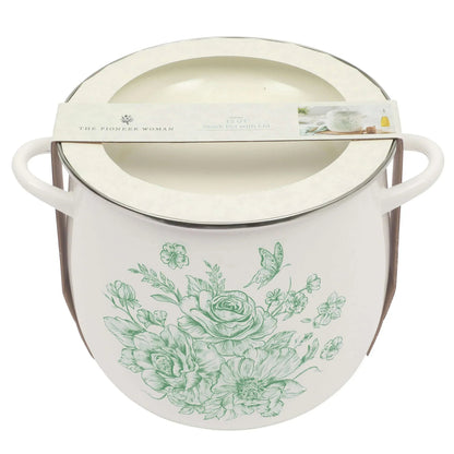 The Pioneer Woman Agatha 12 Qt Enamel on Steel Stock Pot with Lid