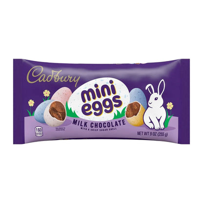 Pack of 2 CADBURY MINI EGGS Milk Chocolate, Easter Candy Basket Stuffers Bag, 9 oz