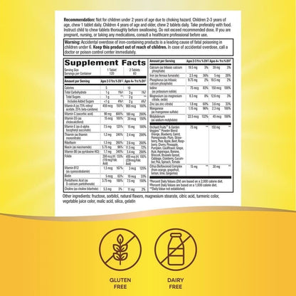 Nature's Way, Alive!® Kids, Chewable Multivitamin, Ages 2+, Orange & Berry Fruit, 120 Chewable Tablets