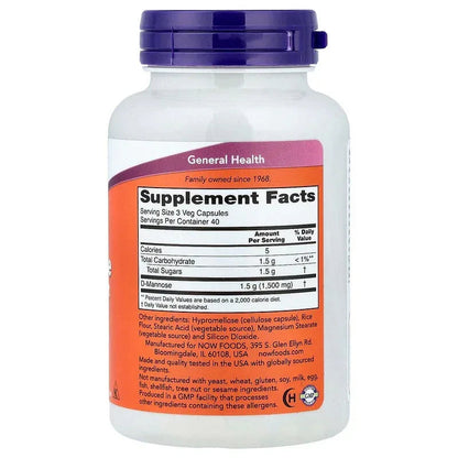 NOW Foods, D-Mannose, 500 mg