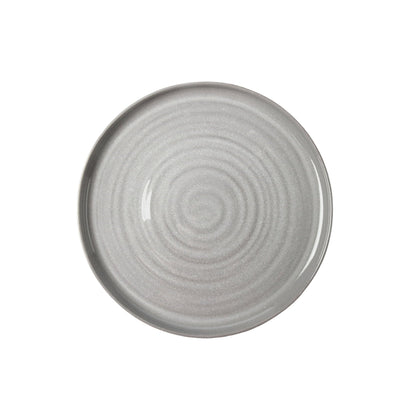 (8 pack) Better Homes & Gardens-Collins Collection Grey Stoneware Round 10.4" Dinner Plate
