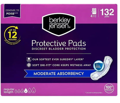 Berkley Jensen Moderate Bladder Control Pad, 132 ct.