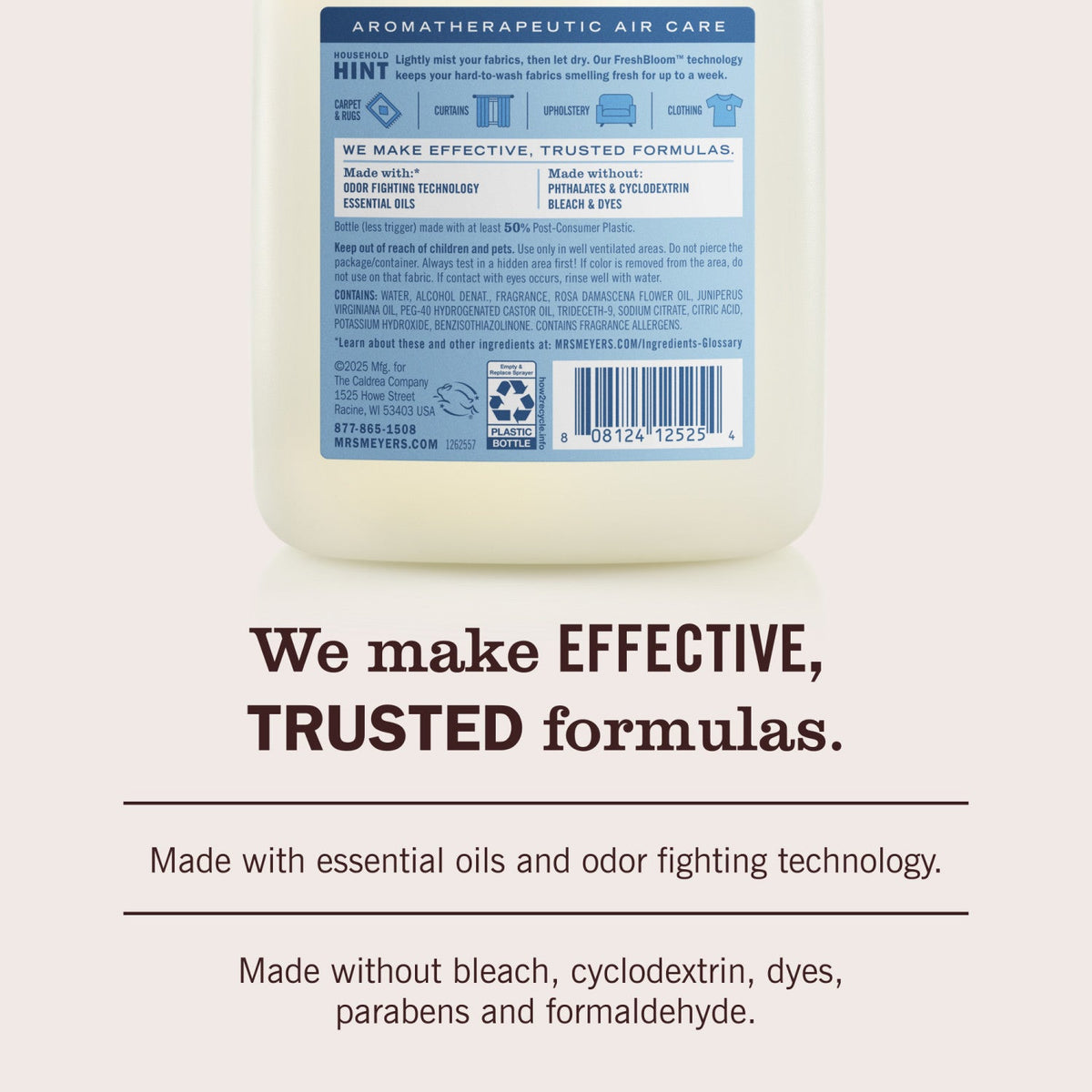 Mrs. Meyer’s Clean Day Fabric Freshener, Rain Water Scent, 20 fl oz