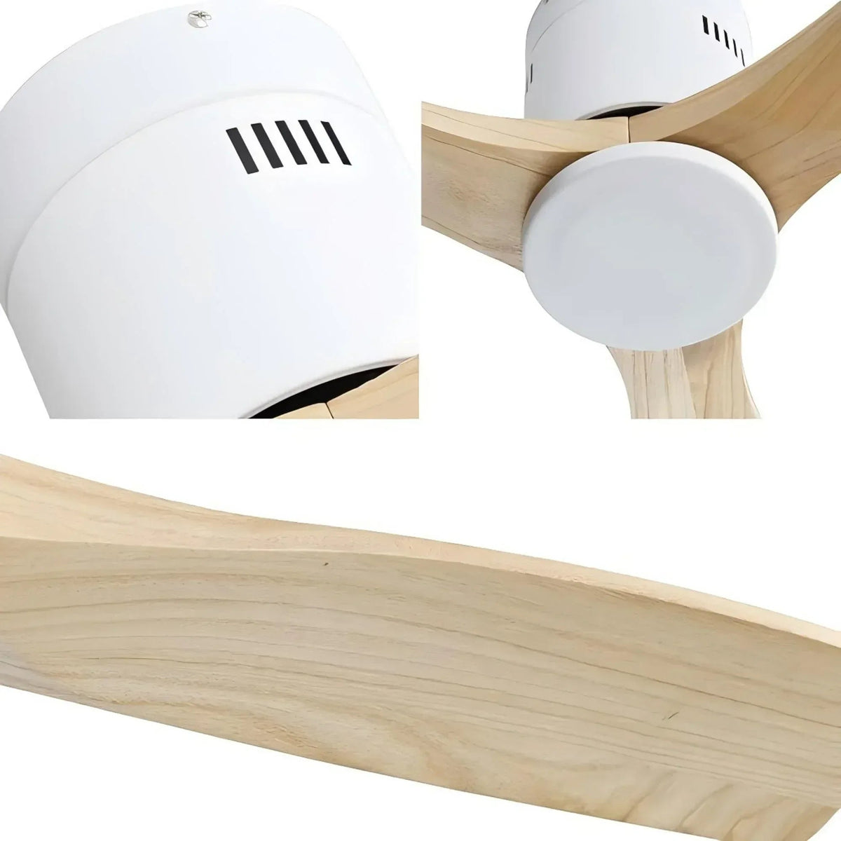 Sofucor 52 Inch Modern Flush Mount Ceiling Fan with Wood Blades