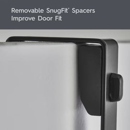 Better Homes & Gardens SnugFit Over-the-Door Hook Rack – 3 Double Hooks, Matte Black Steel