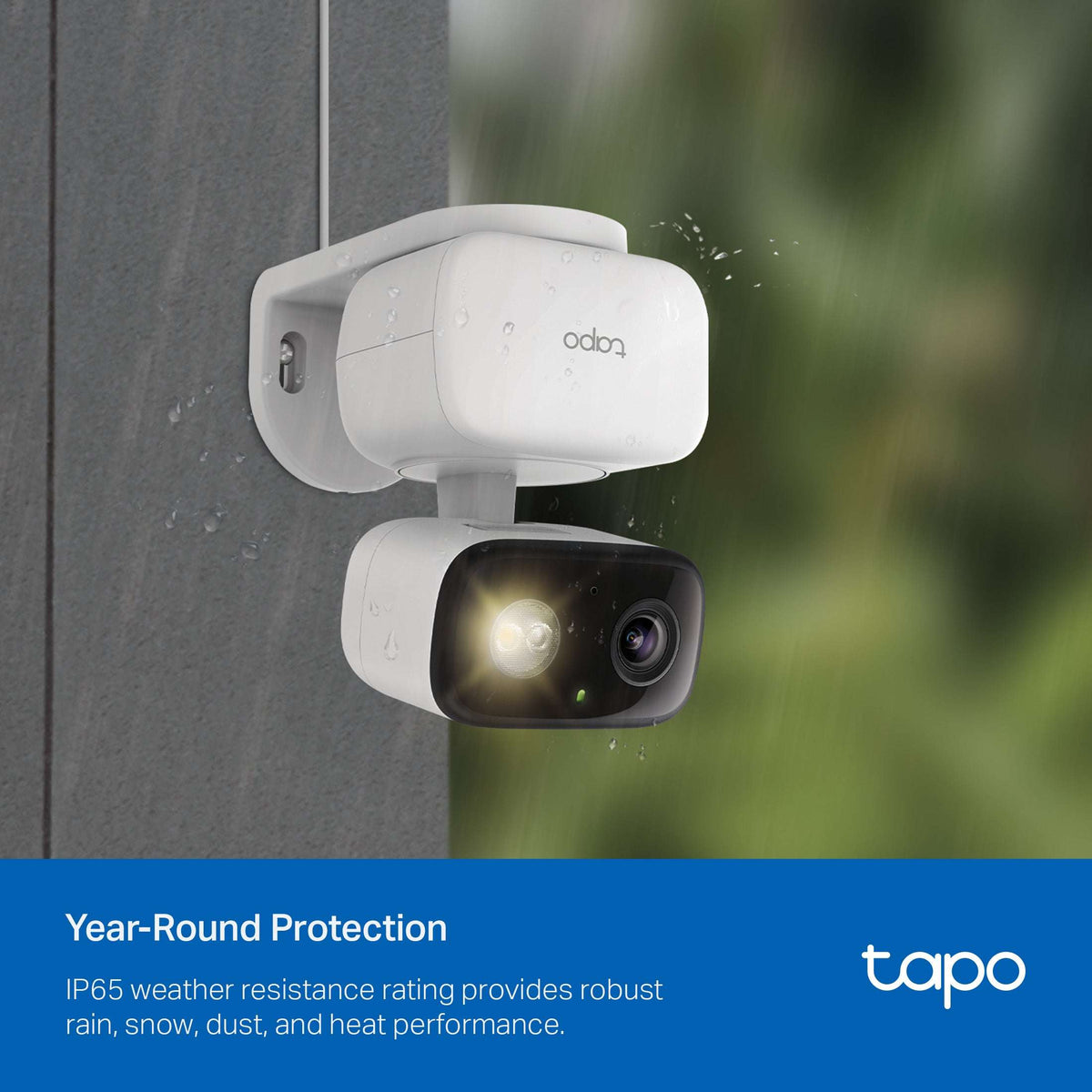 TP-Link Tapo TCW30 Indoor/Outdoor HD Security Camera with Pan/Tilt, Sound & Light Alarm, AI Detection & Local Storage — Enjoy 24/7 Coverage with No Subscription Costs