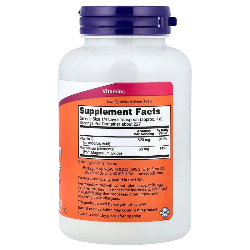 NOW Foods, Buffered Magnesium Ascorbate, Vitamin C Powder, 8 oz (227 g)