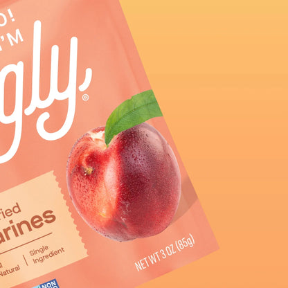 Hello! I'm Ugly Dried & Sliced Nectarines, No Sugar Added Snacks, Unsweetened Dried Fruit, 3 oz