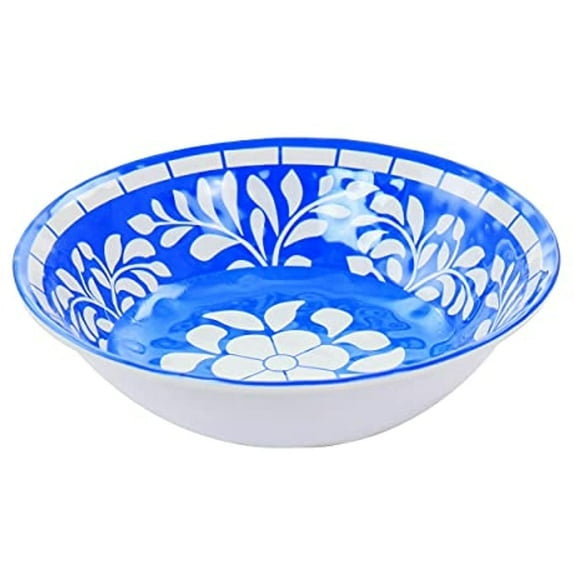 Elama Nelly 12 Piece Melamine Dinnerware Set in Blue