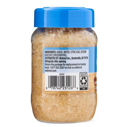 Great Value Minced Garlic in Water, 8 oz Jar