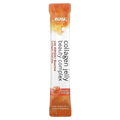 NOW Foods, Solutions, Collagen Jelly Beauty Complex, 10 Jelly Sticks, 0.705 oz (20 g) Each