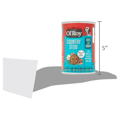 Ol' Roy Country Stew Cuts in Gravy Wet Dog Food, 22 oz