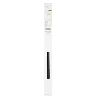(2 pack) Better Homes & Gardens 33–60" Steel Adjustable Closet Rod for Adult, Black