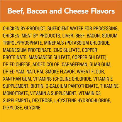 (24 pack) Pedigree Chopped Ground Dinner Wet Food with Beef, Bacon, & Cheese Flavor, 3.5 oz Pouches, 16 Count