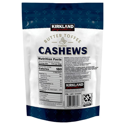 Kirkland Signature Butter Toffee Cashews 24 Ounce