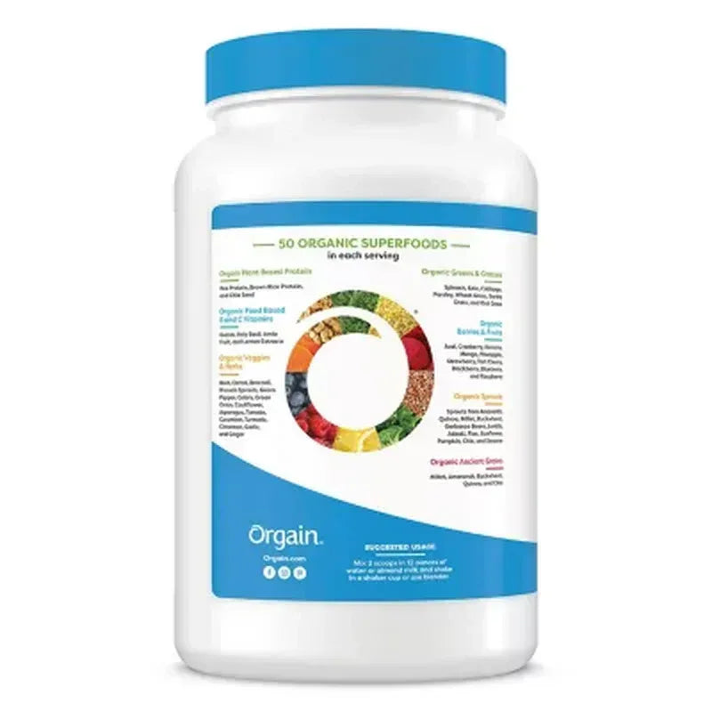 Orgain Organic Plant Based Protein Powder Vanilla Bean