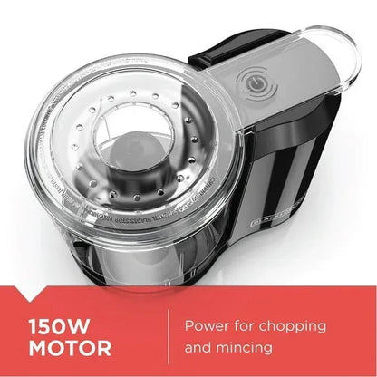 BLACK+DECKER 1.5-Cup Electric Food Chopper, One Touch Pulse, 150W Motor, Mini Food Processor, Stay-Sharp Blade, Dishwasher Safe