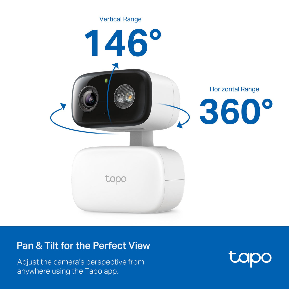 TP-Link Tapo TCW30 Indoor/Outdoor HD Security Camera with Pan/Tilt, Sound & Light Alarm, AI Detection & Local Storage — Enjoy 24/7 Coverage with No Subscription Costs