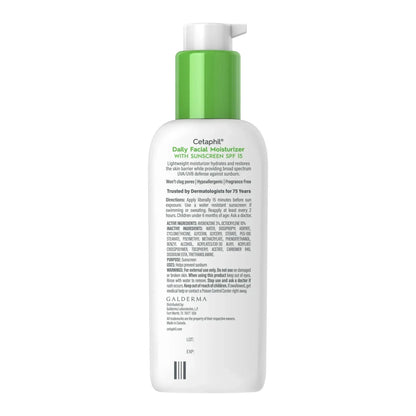 Cetaphil Daily Facial Moisturizer Lotion for Sensitive Skin Care, Broad Spectrum SPF 15, 4 fl oz