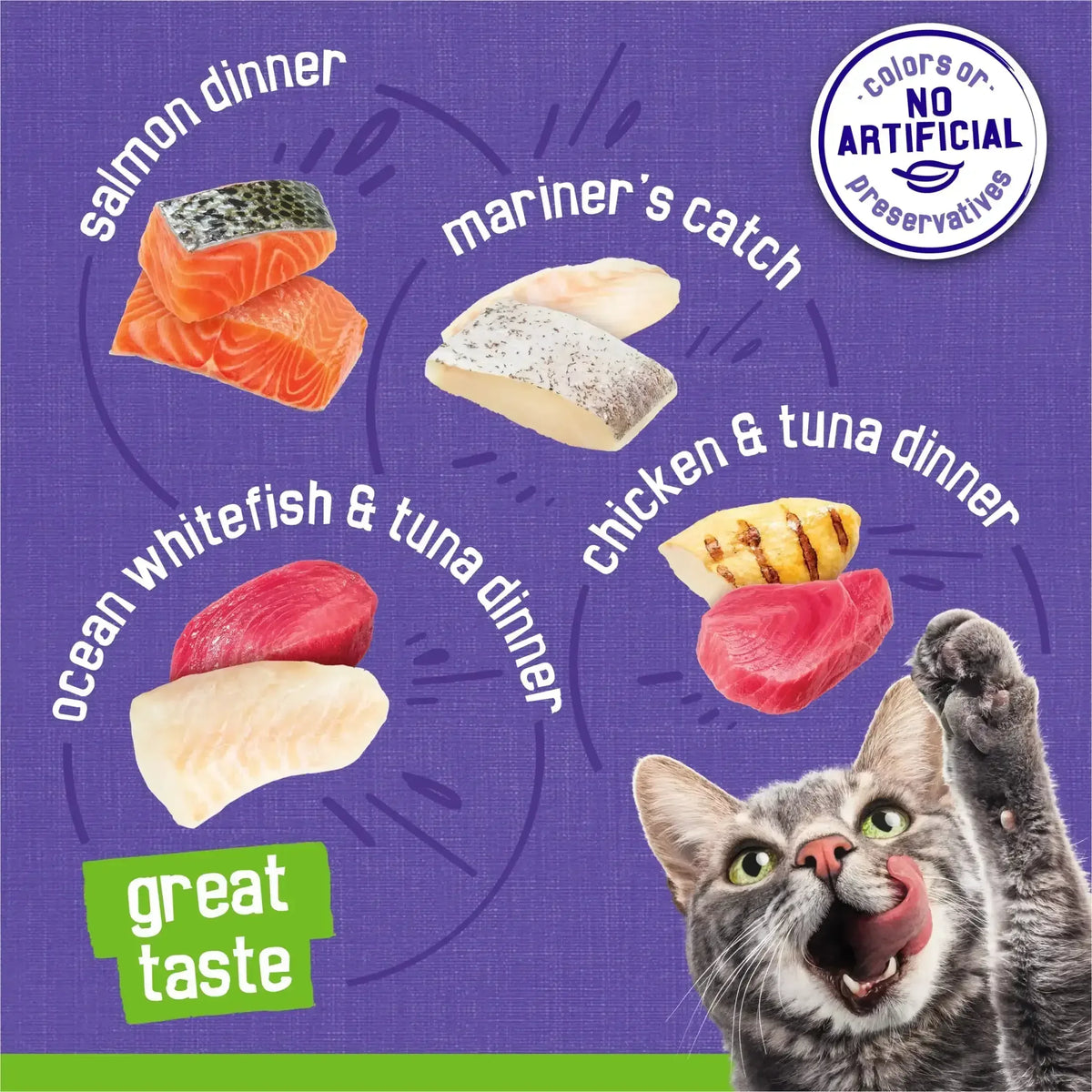Purina Friskies Pate, Soft Seafood and Chicken Variety Pack, Wet Cat Food, 5.5 oz Cans