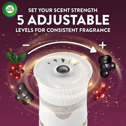 Air Wick Plug-In Scented Oil Air Freshener Warmer Refills, Ripe Cranberry and Currants, 4 Count