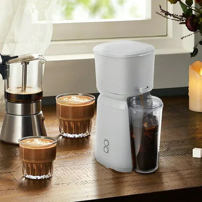 Mainstays Single Serve Iced Coffee Maker, Soft Silver
