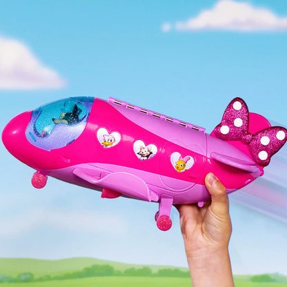 Disney Junior Minnie Mouse Bow-Liner Jet Toy Figures and Playset, Officially Licensed Kids Toys for Ages 3 Up, Gifts and Presents