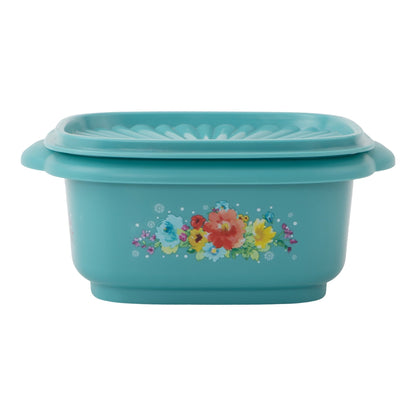 The Pioneer Woman 5 Cup Plastic Food Storage Container with Lid, Breezy Blossom