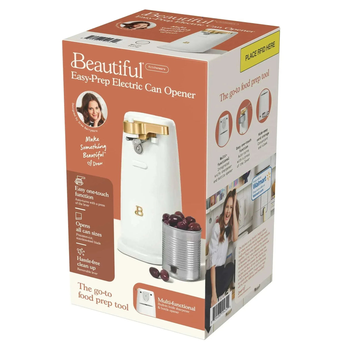 Beautiful Easy-Prep Electric Can Opener, White Icing by Drew Barrymore
