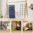 INCTUO 2 Pack Pants Hangers with Clips,Space Saving Hanging Closet Organizer-6 Tiers Skirt Hangers with 360° Swivel Hook,Closet Organizer-Clothes Hangers- College Dorm Essentials Apartment Essentials