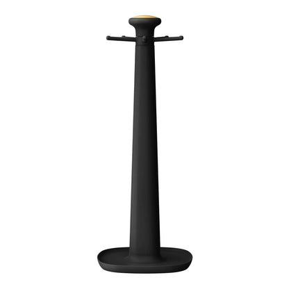 Beautiful 6-Piece Silicone Kitchen Utensil Tool Set with Rotating Rack, Black Sesame by Drew Barrymore