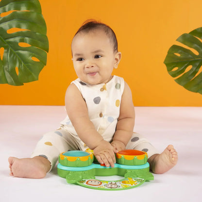 Bright Starts Safari Beats Musical Drum Toy with Lights, Ages 3 Months +, Infant and Toddler, Unisex