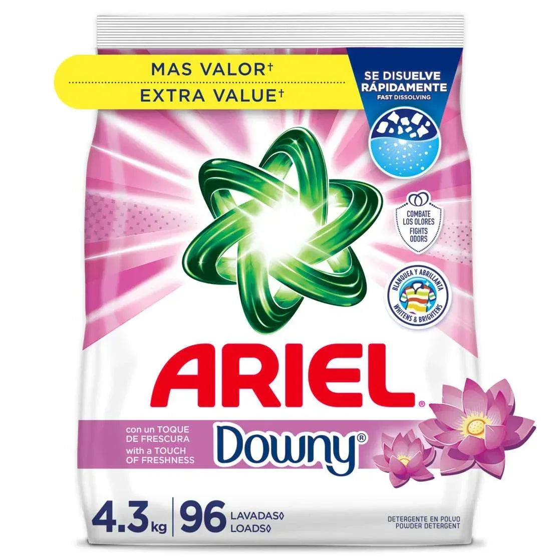 Ariel with a Touch of Downy Freshness, Powder Laundry Detergent, 4.3 kg, 96 Loads