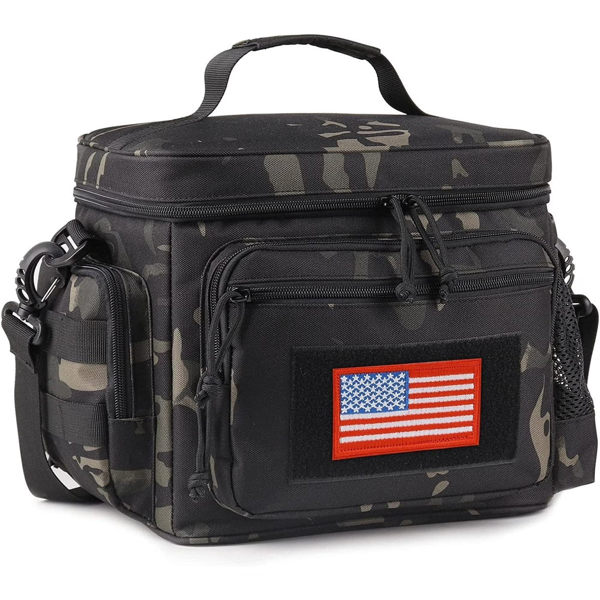 ATRIPACK Lunch Box for Men, Mens Lunch Bag with Webbing Leakproof Insulated Large Capacity Cooler Bag with Adjustable Shoulder Strap(12.3L Black)