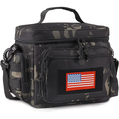 ATRIPACK Lunch Box for Men, Mens Lunch Bag with Webbing Leakproof Insulated Large Capacity Cooler Bag with Adjustable Shoulder Strap(12.3L Black)