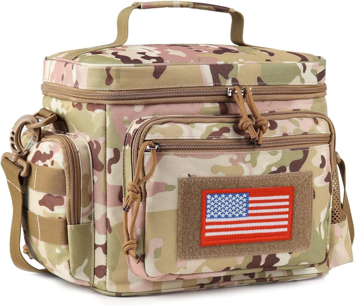 ATRIPACK Lunch Box for Men, Mens Lunch Bag with Webbing Leakproof Insulated Large Capacity Cooler Bag with Adjustable Shoulder Strap(12.3L Black)