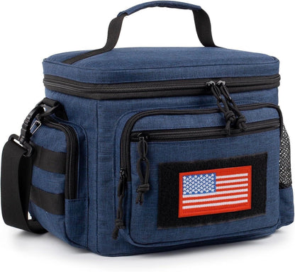 ATRIPACK Lunch Box for Men, Mens Lunch Bag with Webbing Leakproof Insulated Large Capacity Cooler Bag with Adjustable Shoulder Strap(12.3L Black)