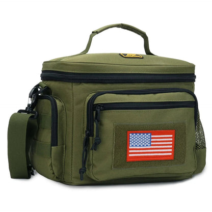 ATRIPACK Lunch Box for Men, Mens Lunch Bag with Webbing Leakproof Insulated Large Capacity Cooler Bag with Adjustable Shoulder Strap(12.3L Black)