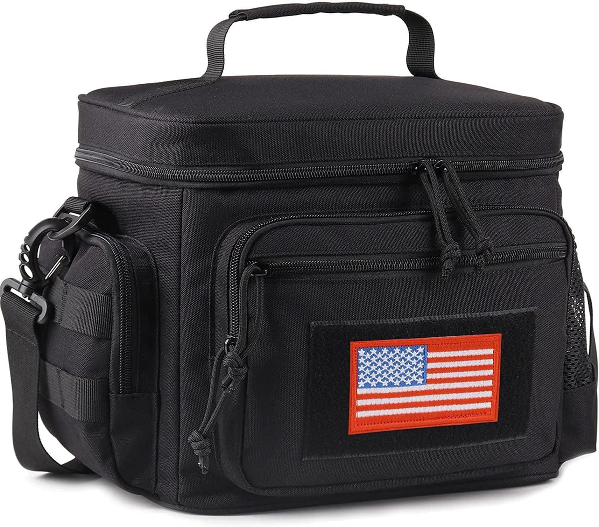 ATRIPACK Lunch Box for Men, Mens Lunch Bag with Webbing Leakproof Insulated Large Capacity Cooler Bag with Adjustable Shoulder Strap(12.3L Black)