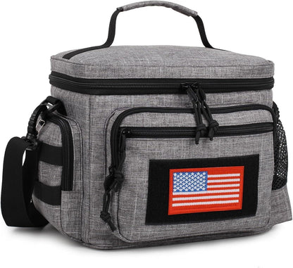ATRIPACK Lunch Box for Men, Mens Lunch Bag with Webbing Leakproof Insulated Large Capacity Cooler Bag with Adjustable Shoulder Strap(12.3L Black)