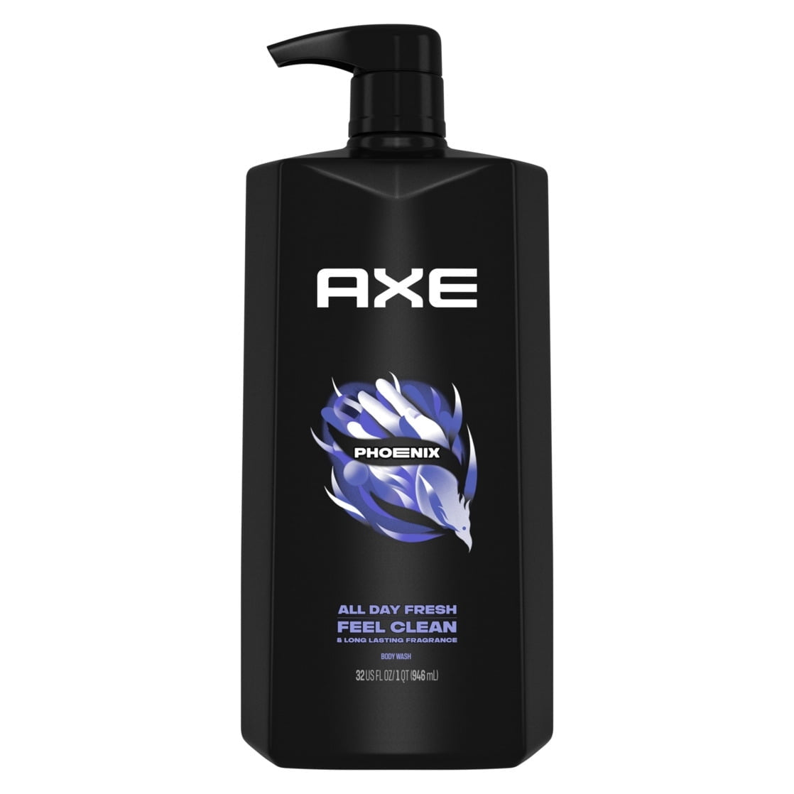 AXE Men's Liquid Body Wash & Shower Gel with Pump Phoenix Crushed Mint & Rosemary, 32 fl oz