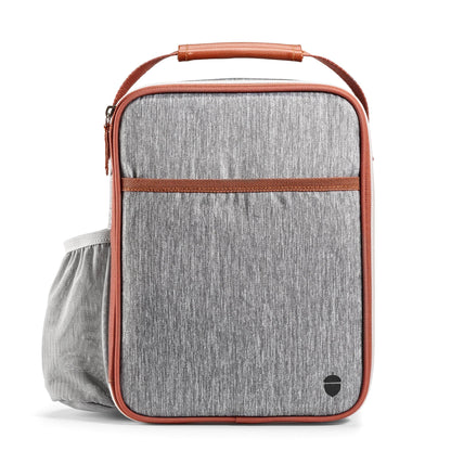 Acorn St by Fit & Fresh Vertical Insulated Reusable Lunch Bag for Men, Women, Kids, Steel