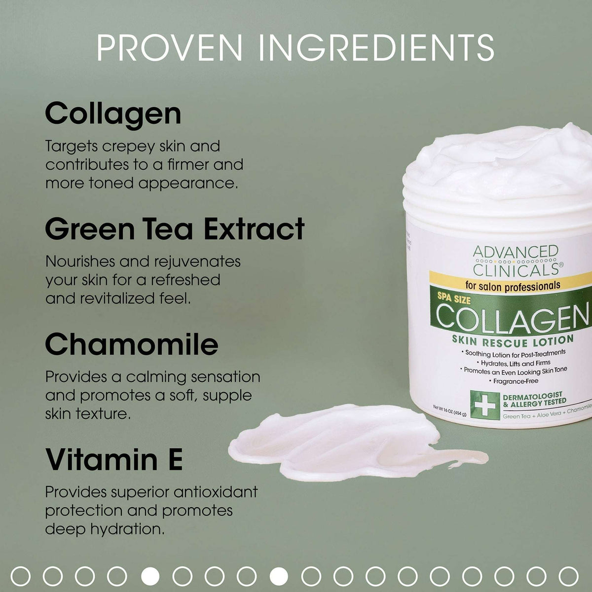 Advanced Clinicals Collagen Cream Body Lotion & Face Moisturizer W/ Vitamin E | Skincare Moisturizing Collagen Lotion For Women, Men, Hand, & Neck Improves Look Of Crepey Skin & Uneven Dry Skin, 16Oz