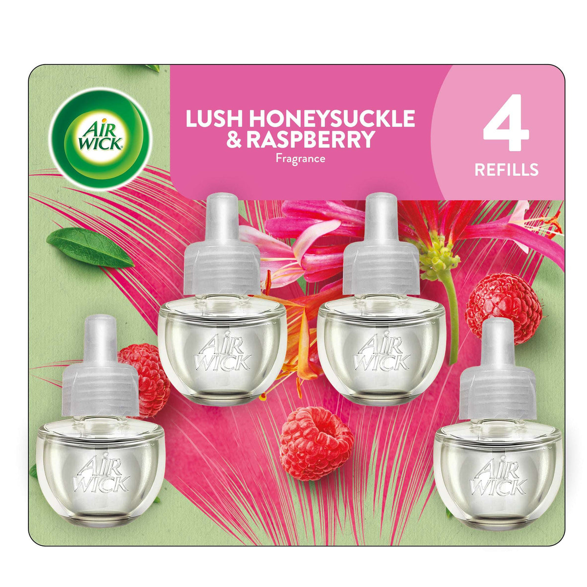 Air Wick Plug-In Scented Oil Air Freshener Warmer Refills, Ripe Cranberry and Currants, 4 Count