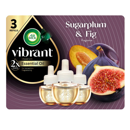 Air Wick Plug-In Scented Oil Air Freshener Warmer Refills, Ripe Cranberry and Currants, 4 Count