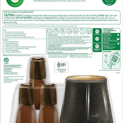 Air Wick Essential Mist Cordless Oil Diffuser, Apple Cinnamon Medley, 1 diffuser + 3 refills