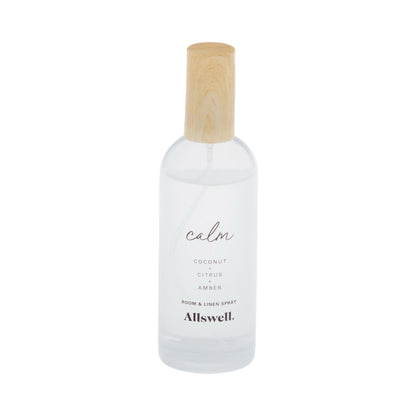 Allswell Balance (Balsam + Mahogany + Musk) Scented Room and Linen Spray 3.4 Fl Oz (100mL).