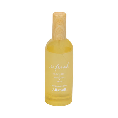 Allswell Balance (Balsam + Mahogany + Musk) Scented Room and Linen Spray 3.4 Fl Oz (100mL).